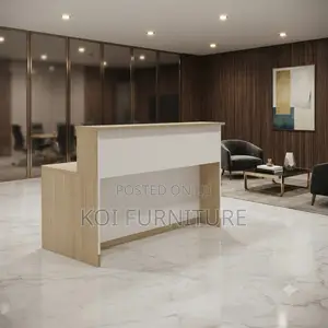 Reception Desk; 2 Meters White Front Office Reception Urban Lobby Desk