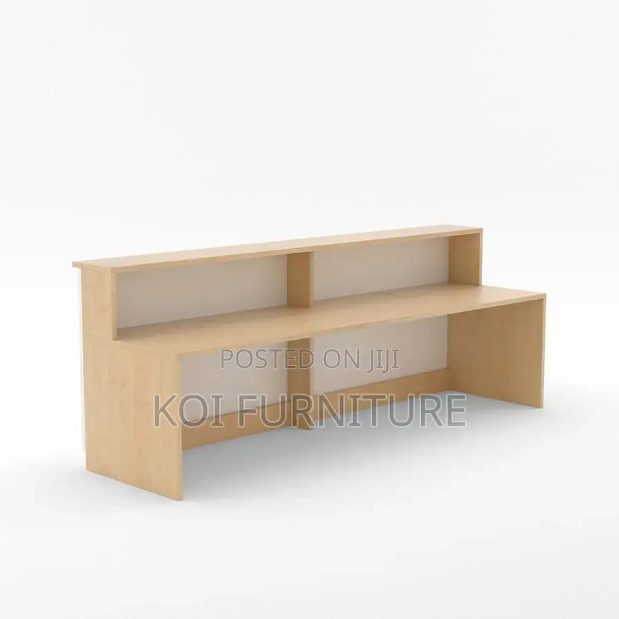 Reception Desk; 2 Meters White Front Office Reception Urban Lobby Desk