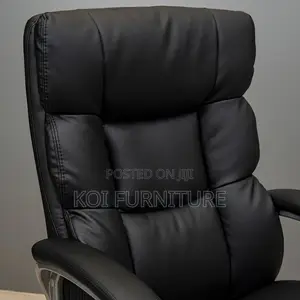 Office Chairs; Executive Black High Back Office Leather Chair