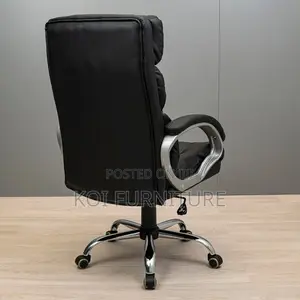 Office Chairs; Executive Black High Back Office Leather Chair