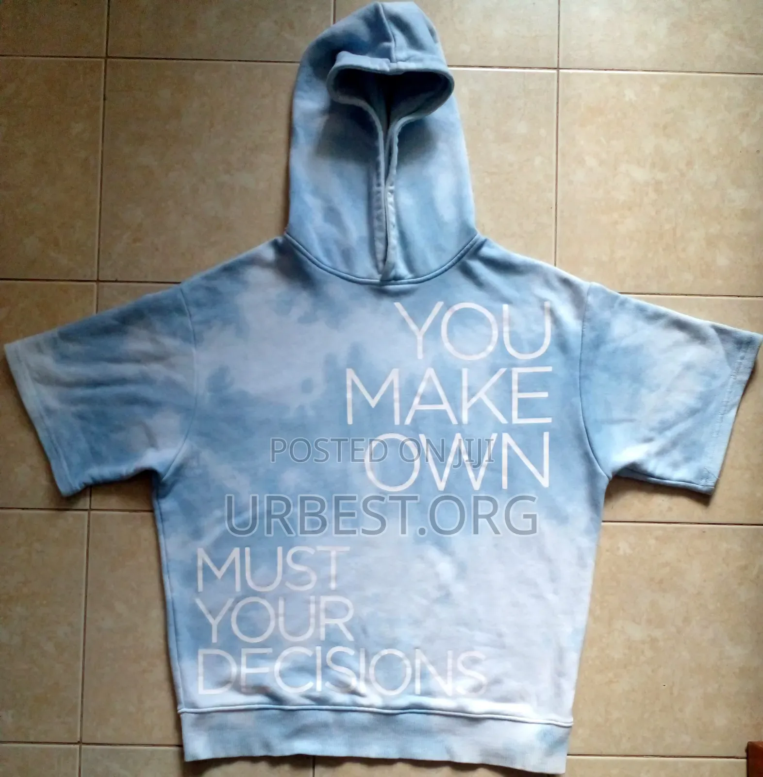 Sky Blue Oversized Hoodie – Unisex Streetwear Sweatshirt | Size M/L