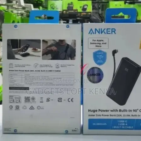 Anker A110EH11 Zolo * 22.5W* Power Bank With Built in USB C Cable