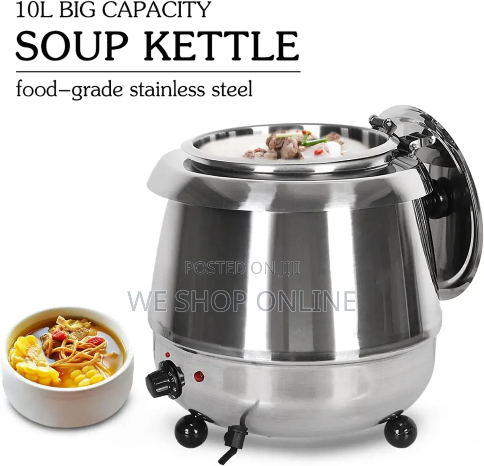 10ltr Pure Stainless Steel Electric Soup Tureen/Warmer.