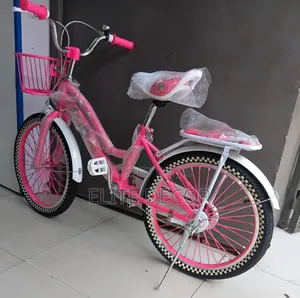 20Inch Pink Kids Bicycle With Front Basket Rear Carrier – Girls Bike