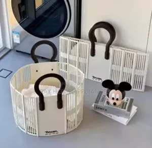 Foldable Laundry / Toy Basket With Handle Size: 49*30cm