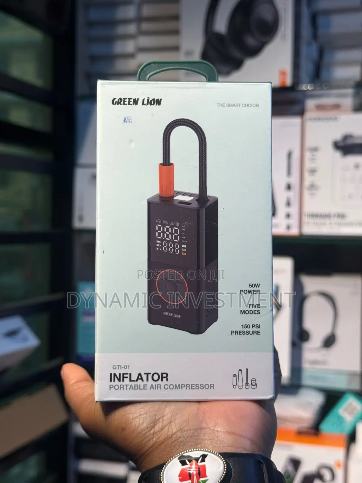 Green Lion Inflator Portable Air Compressor Cordless Electric Air Pump