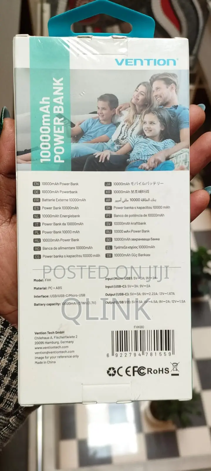 Vention 10000mAh Power Bank