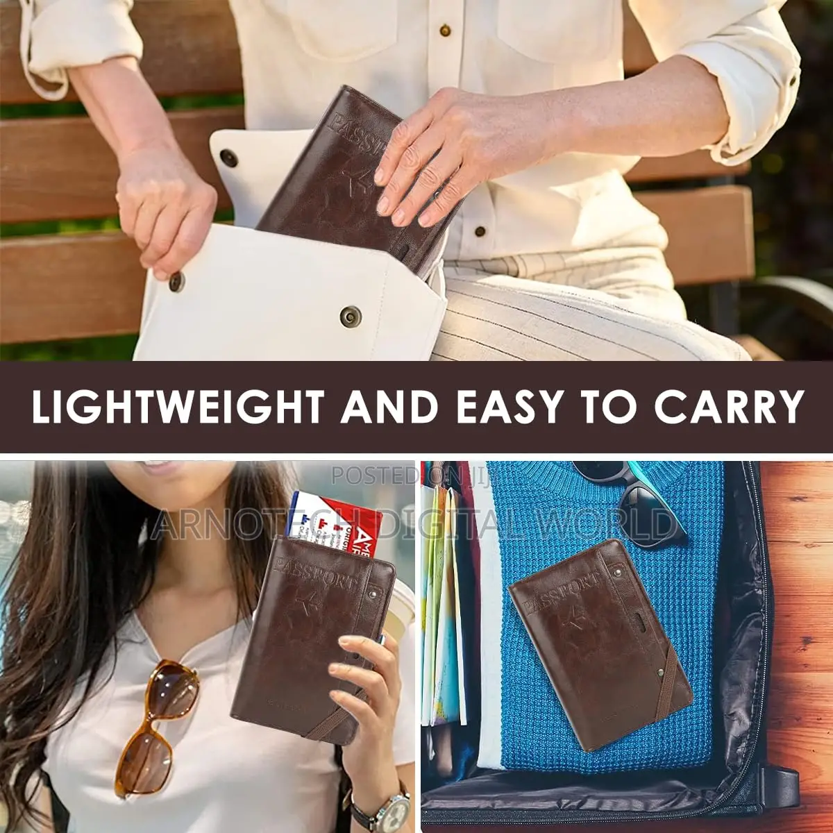 PU Leather Passport Holder With Multi-Card Slots