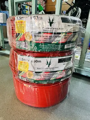 East Africa Cable 1.5mm Single Red 90m High Quality House Wiring Cable
