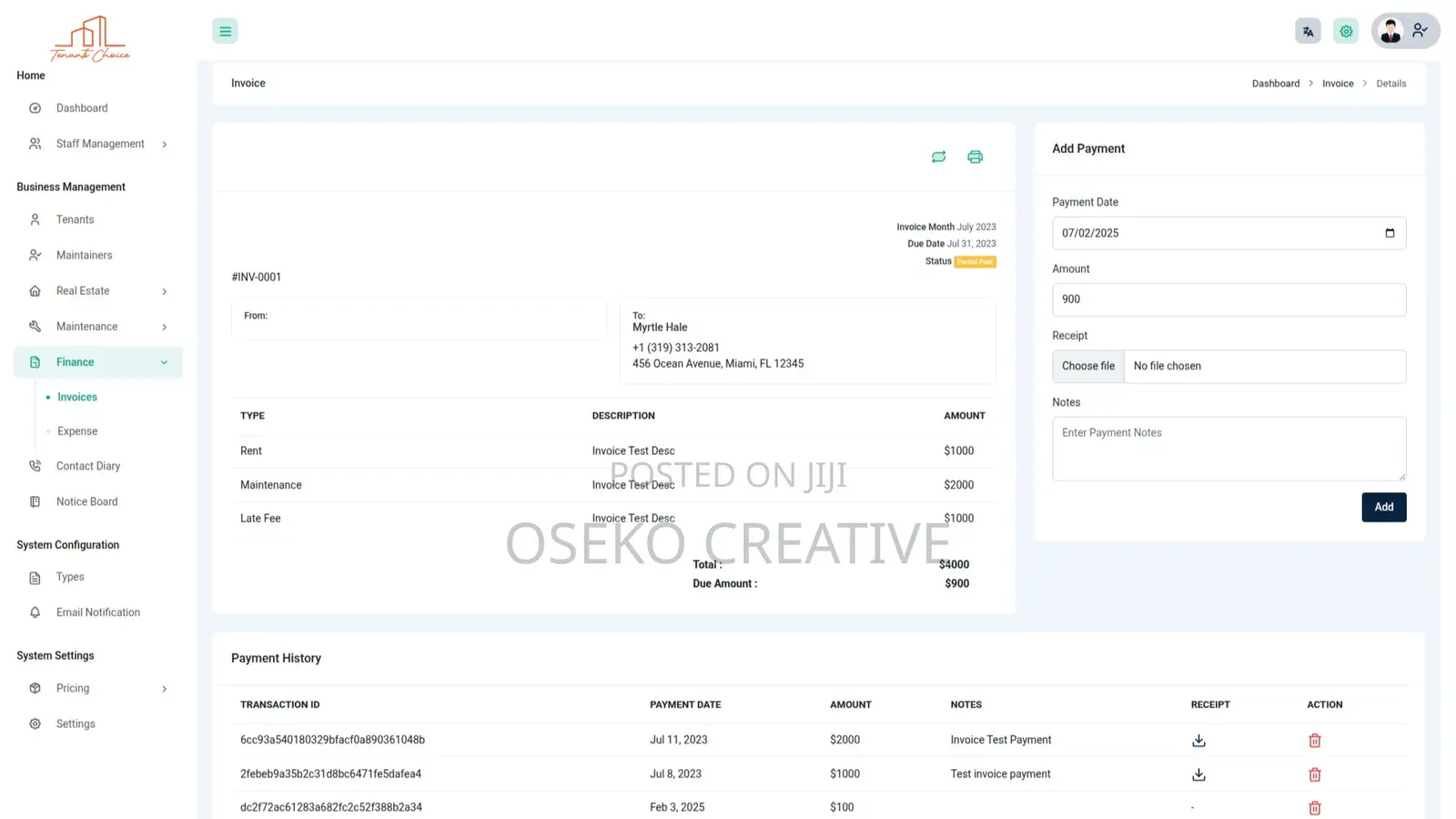 Tenant Management System