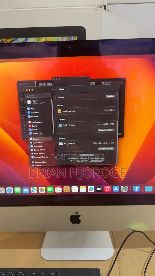 Desktop Computer Apple iMac 8GB Intel Core i5 HDD 1T - thumbnail 3