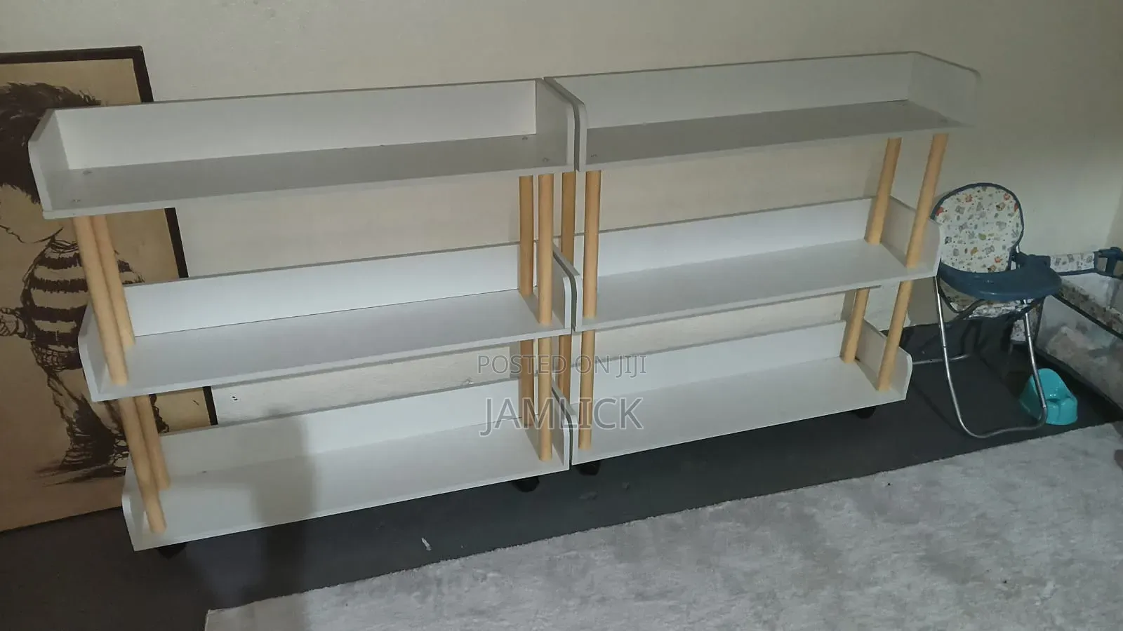 5 Tier Open Wooden Bookcase - Id