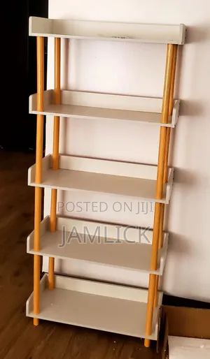 5 Tier Open Wooden Bookcase - Id