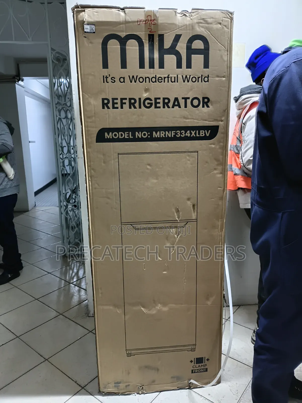 Mika 334L Double Door Refrigerator With Top Freezer