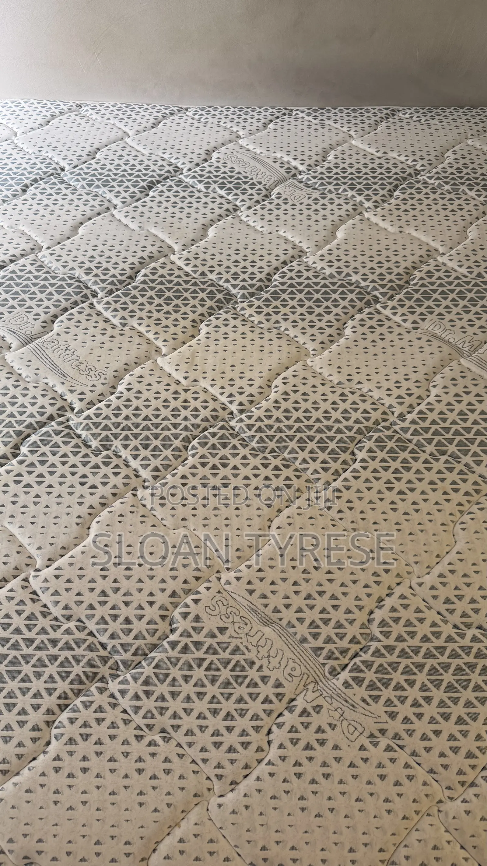 5x6 Upholstered Bed + Dr. Mattress for Sale