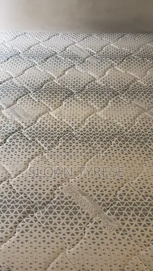 5x6 Upholstered Bed + Dr. Mattress for Sale