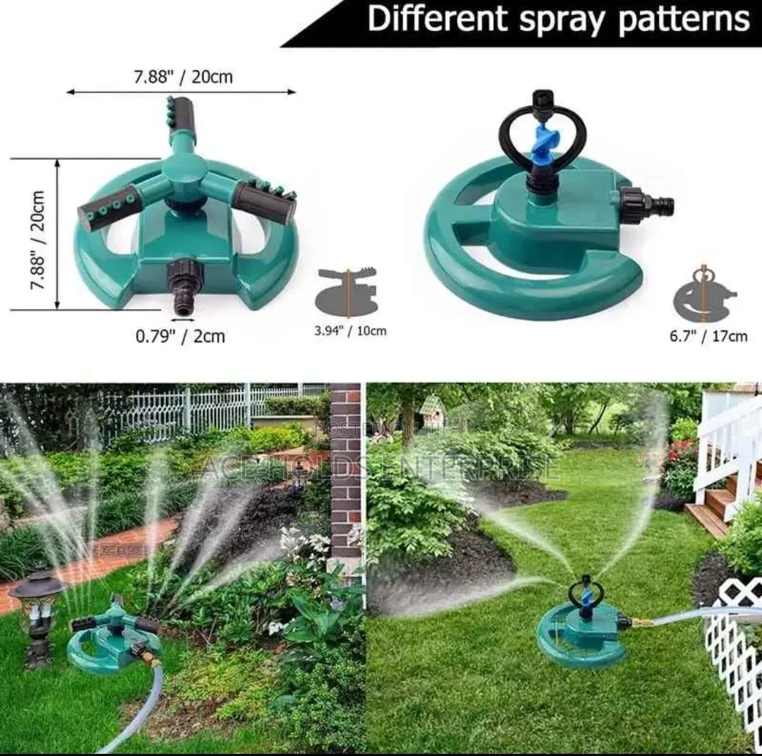 Garden Sprinkler With 2 Spray Angle Sprinkle - 3 Arm Without Pipe