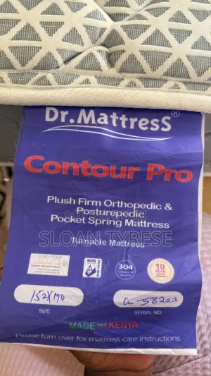 5x6 Upholstered Bed + Dr. Mattress for Sale
