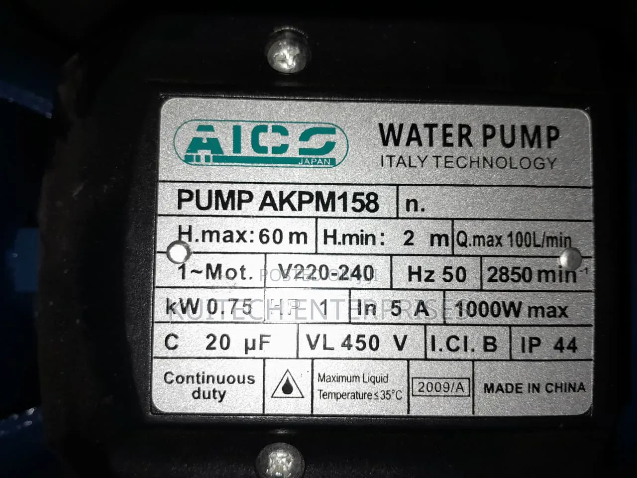 Aico Electric Water Pump 1hp / Water Pump 60m