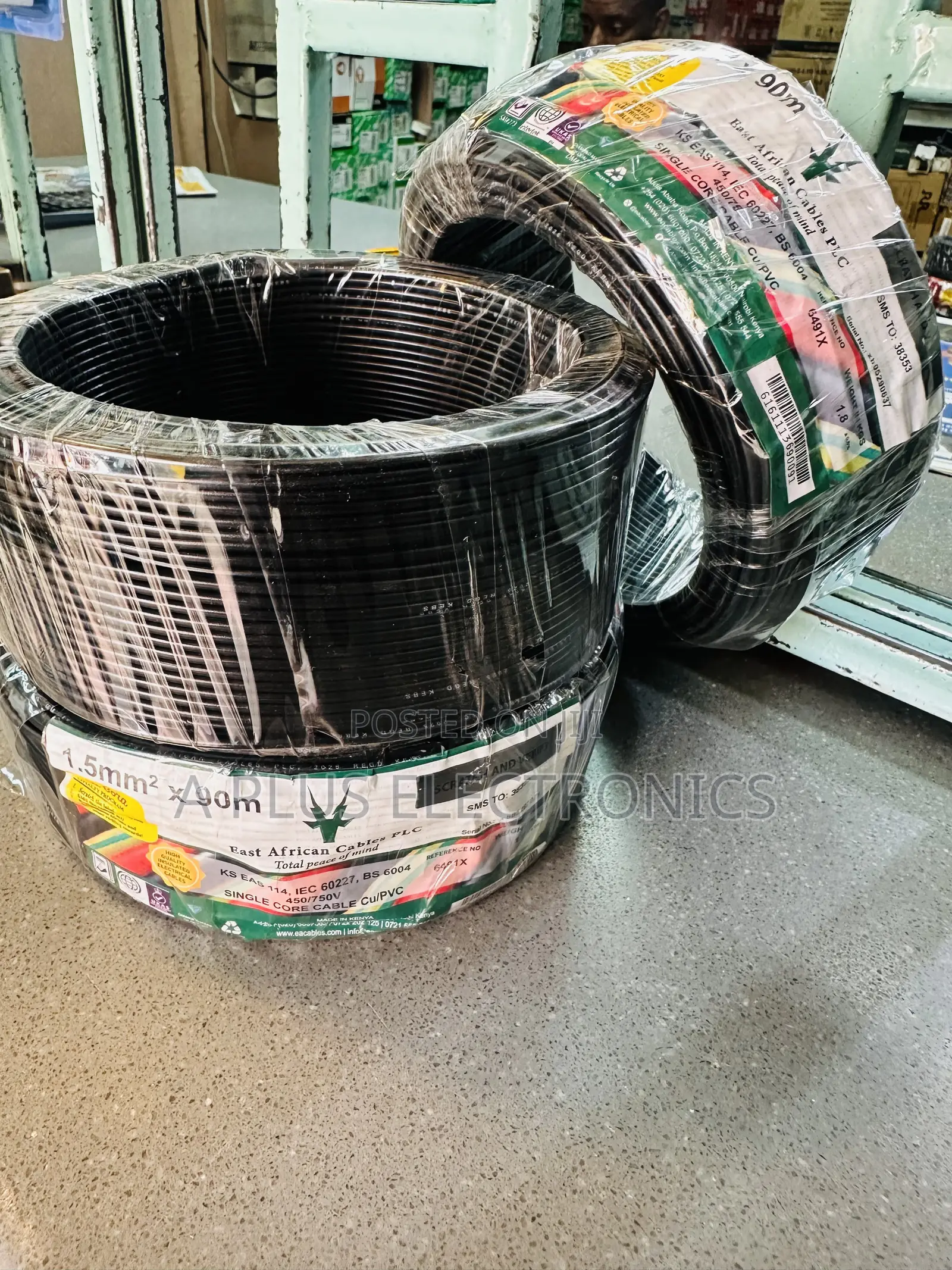 East Africa Cable 1.5mm Single Black 90m Safe Wiring Solution