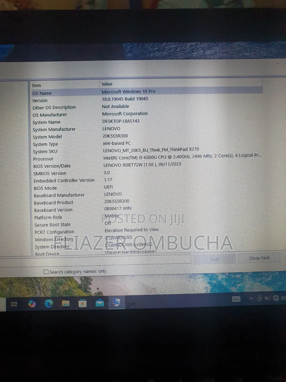 Laptop Lenovo ThinkPad X270 8GB Intel Core i5 HDD+SSD 250GB