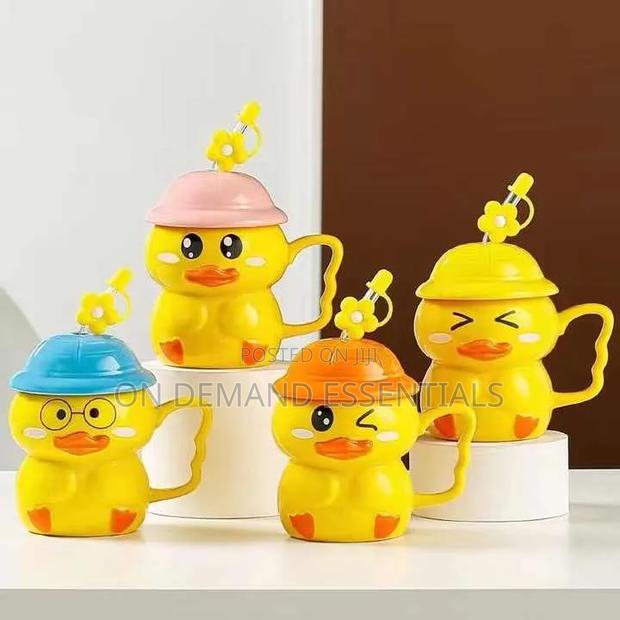 Yellow Ceramic Duck Cup - main view
