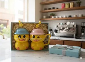 Yellow Ceramic Duck Cup