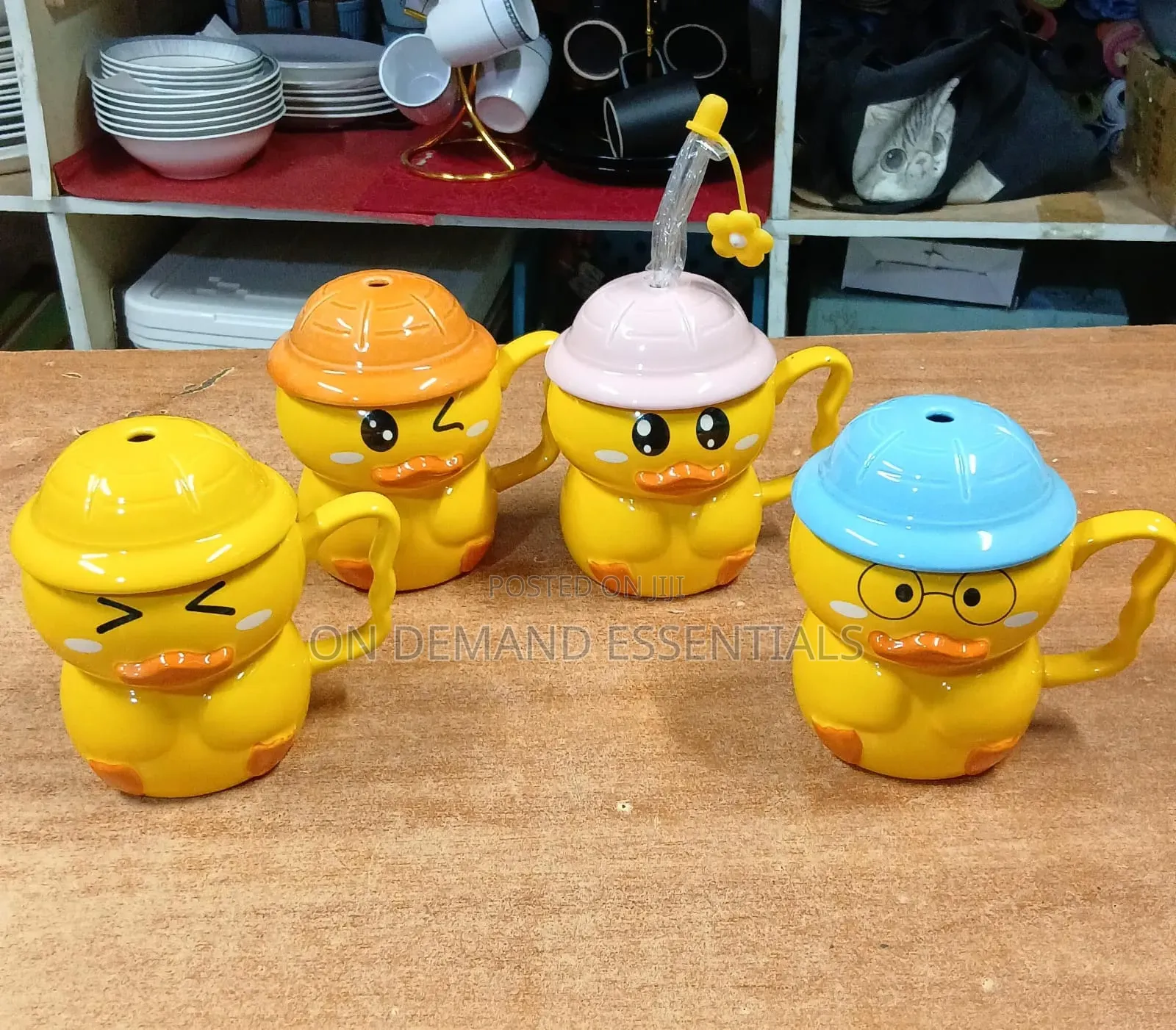 Yellow Ceramic Duck Cup