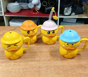 Yellow Ceramic Duck Cup