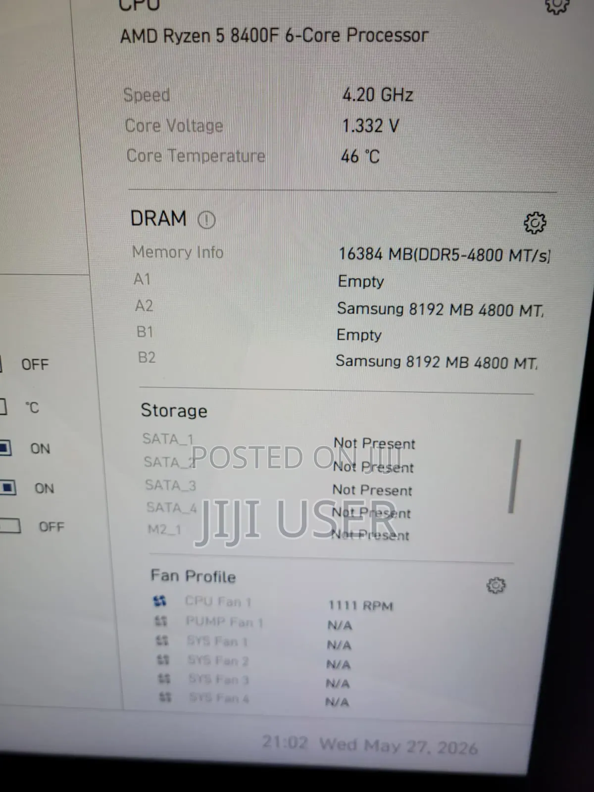 Msi Pro B840-Vc Wifi + Amd Ryzen 5 8400f + 8gb Ddr5 Ram + 800w Psu