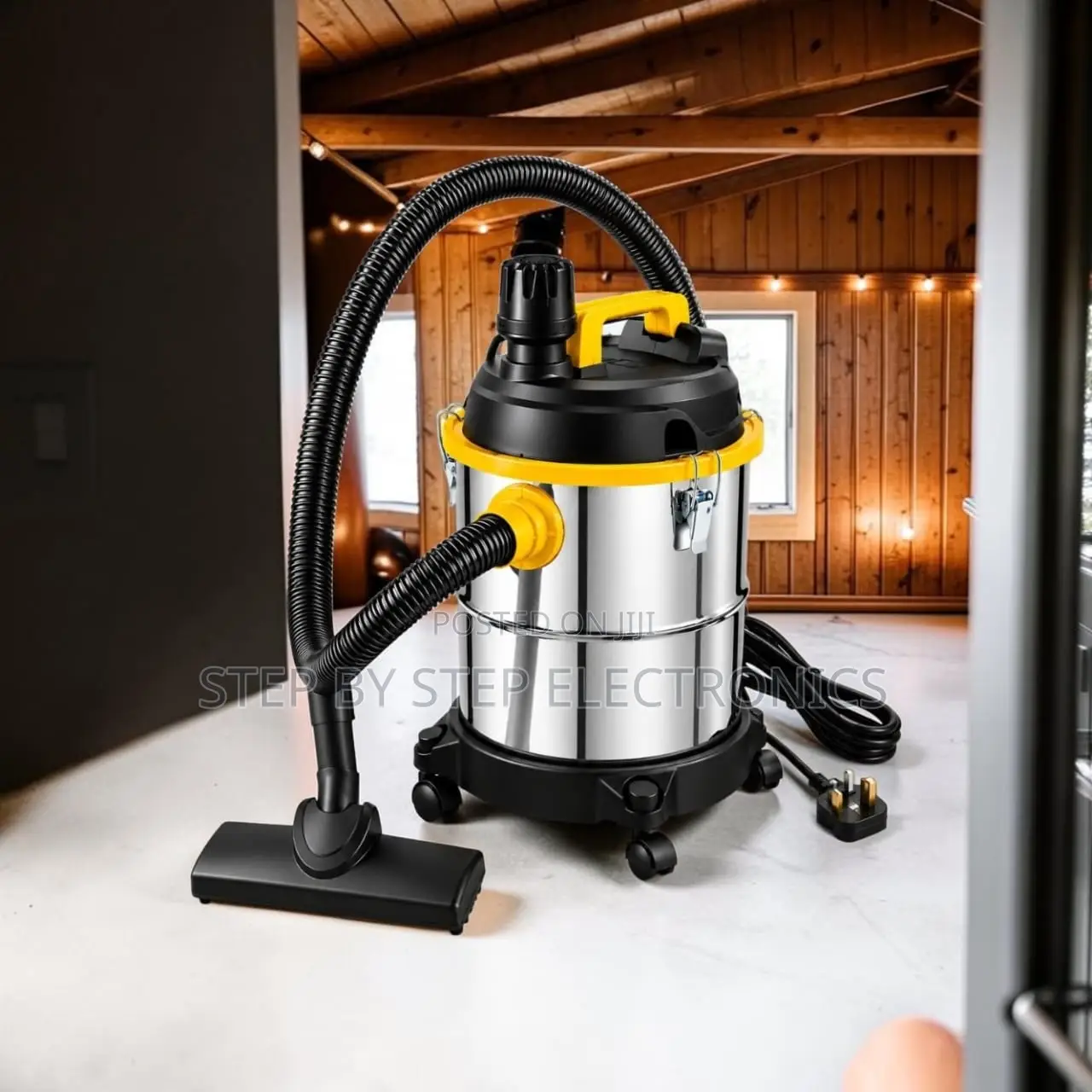 Flexible Hose Wet Dry Vacuum Cleaner With Stainless Steel Tank