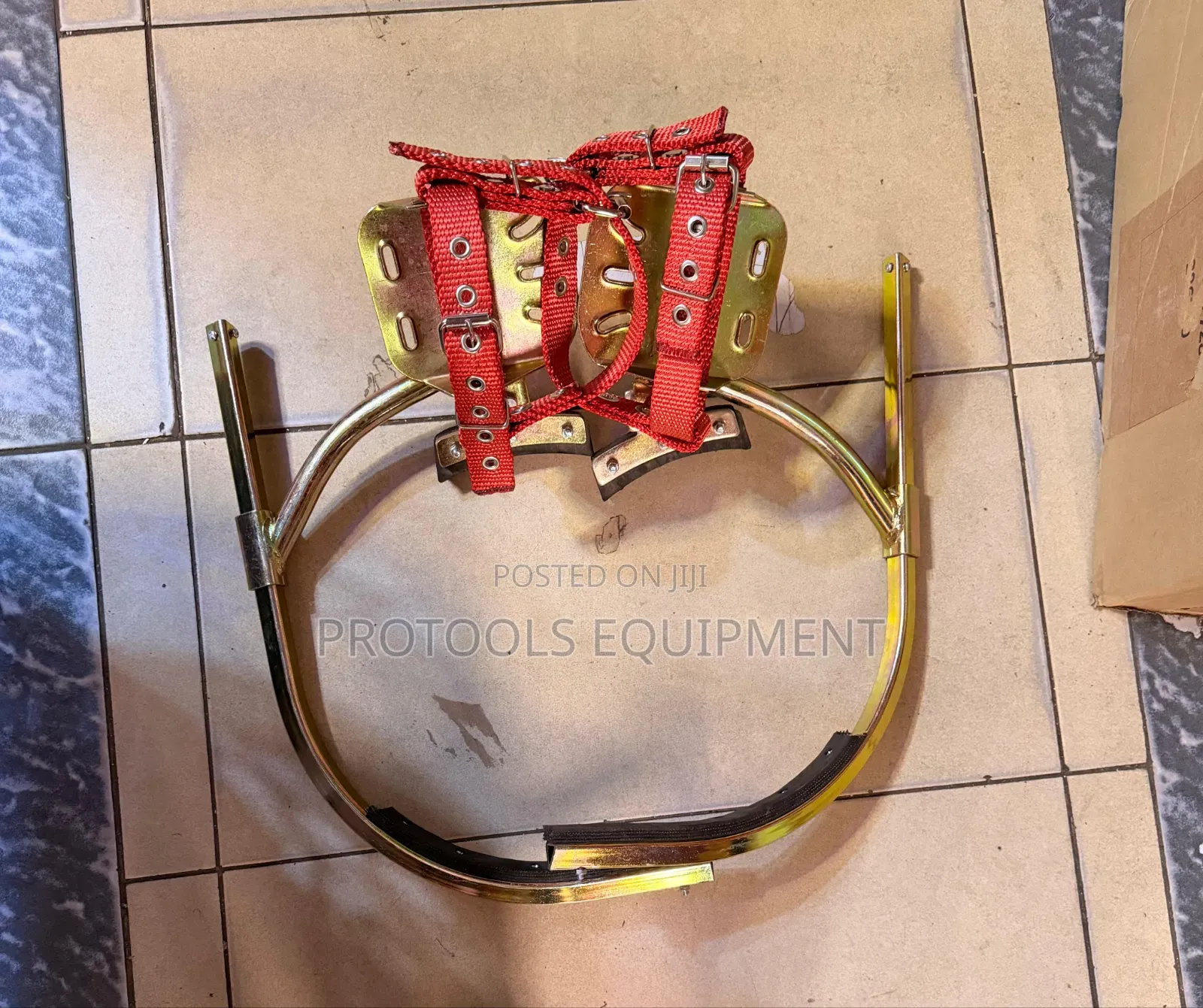 Concrete Climbers With Red Strap