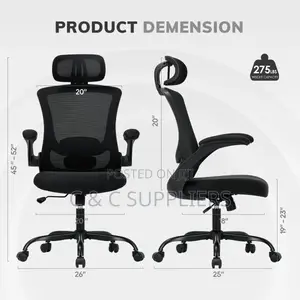 Mesh Task Chair With Flip-Up Arms