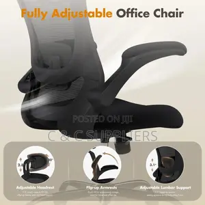 Mesh Task Chair With Flip-Up Arms