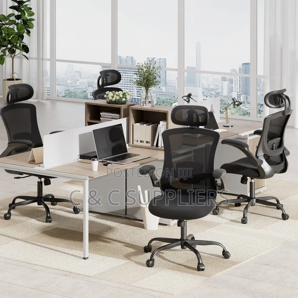 Mesh Task Chair With Flip-Up Arms