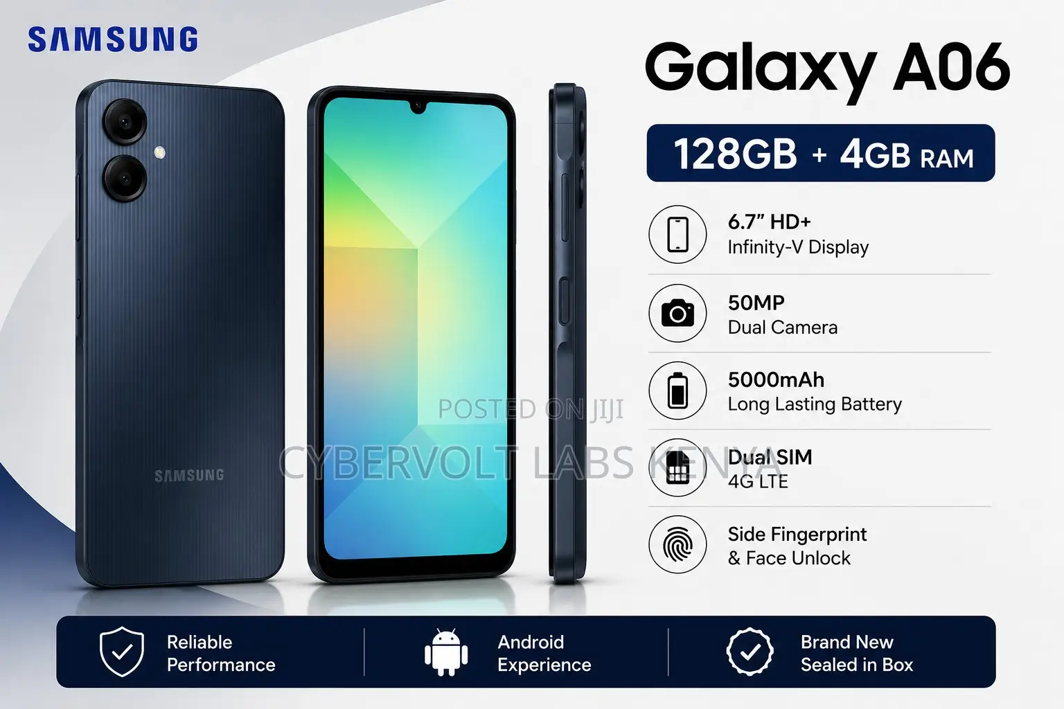 New Samsung Galaxy A06 128 GB Black