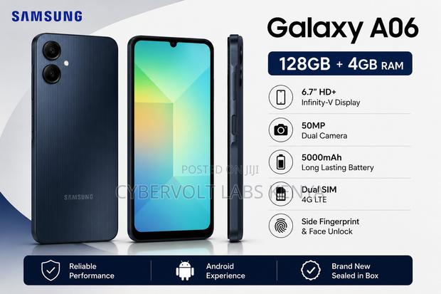 New Samsung Galaxy A06 128 GB Black