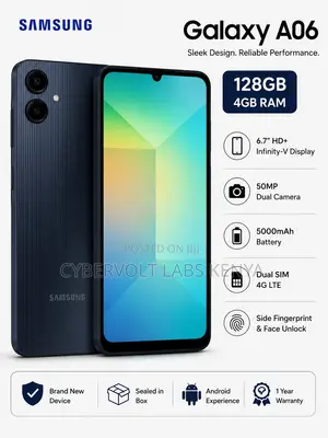 New Samsung Galaxy A06 128 GB Black
