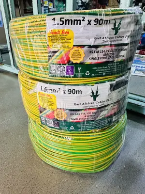 East Africa Cable 1.5mm Single Green Yellow 90m Commercial Wire