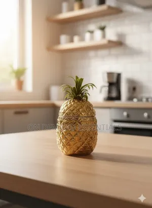 Pineapple Cannister Green Leaf