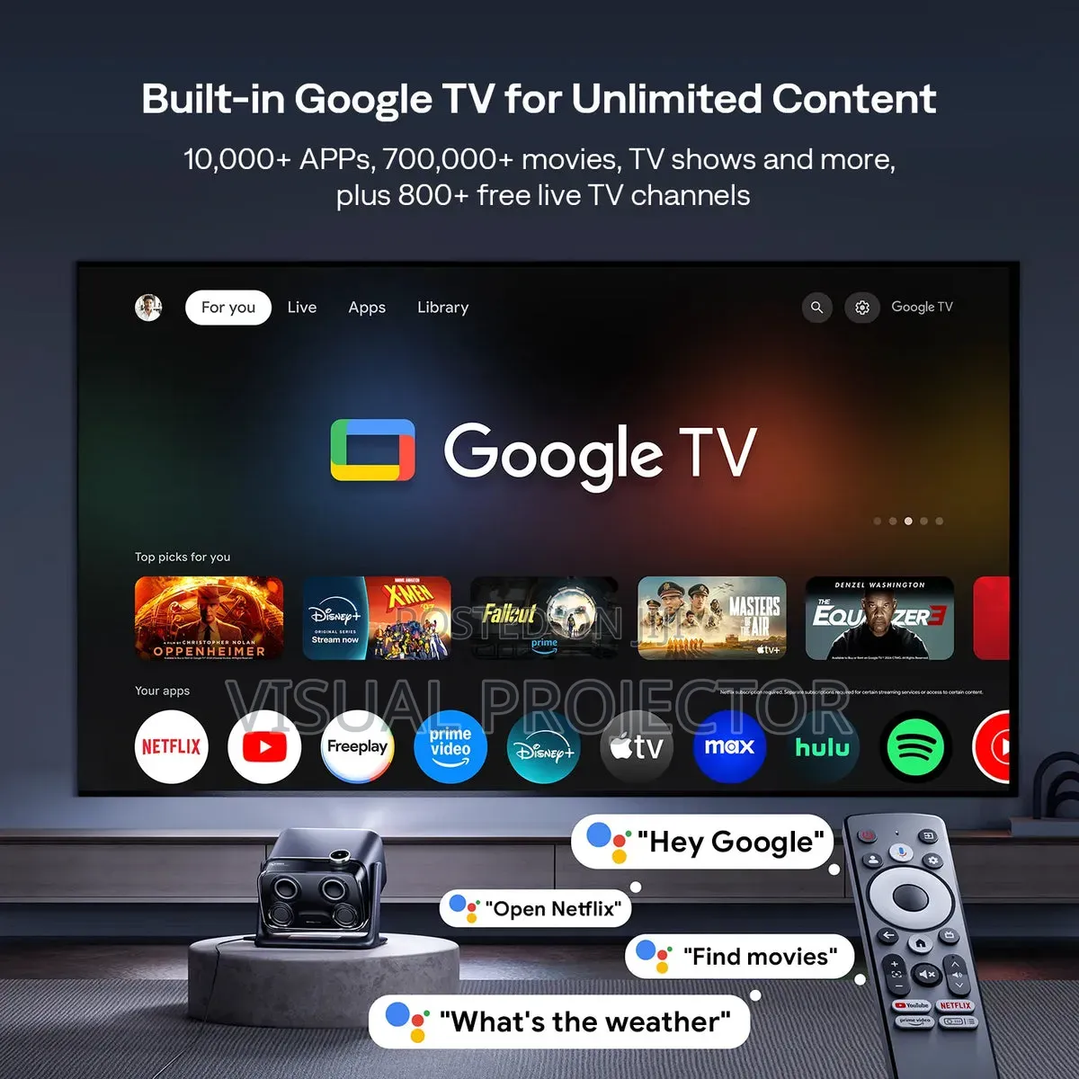 Aurzen Boom Mini Google TV Projector