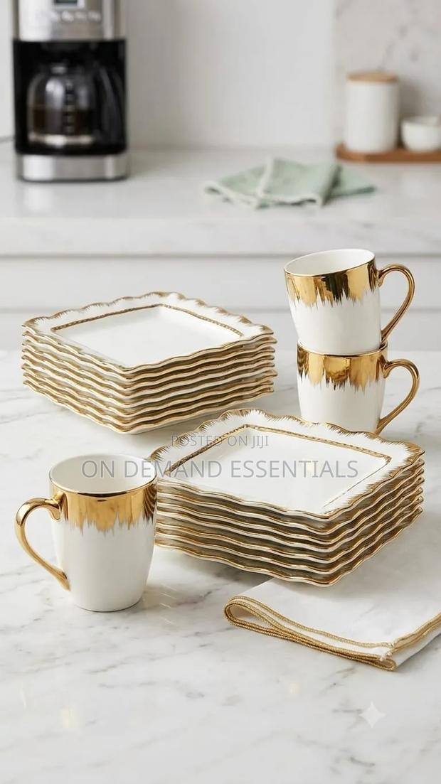 Gold Detail Dinner Set 18pc - main view