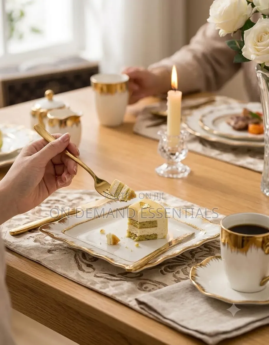 Gold Detail Dinner Set 18pc