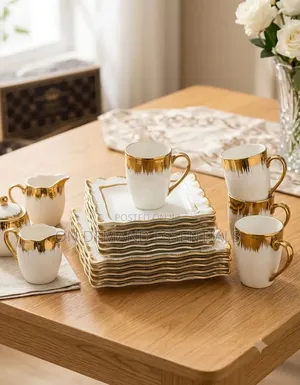 Gold Detail Dinner Set 18pc