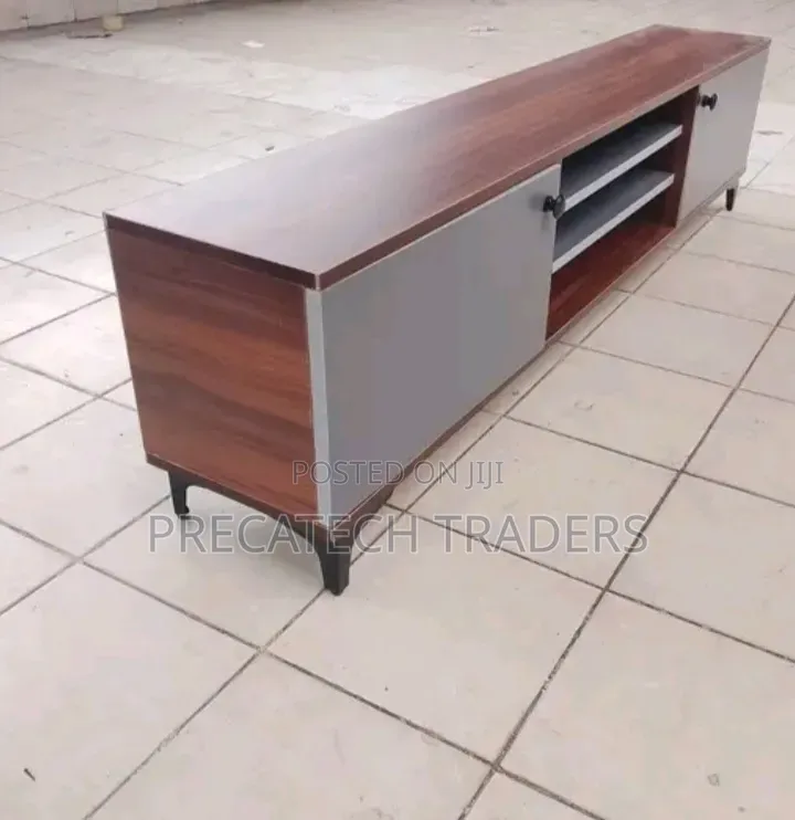 Wooden 6FT TV Stand With Shelves Doors