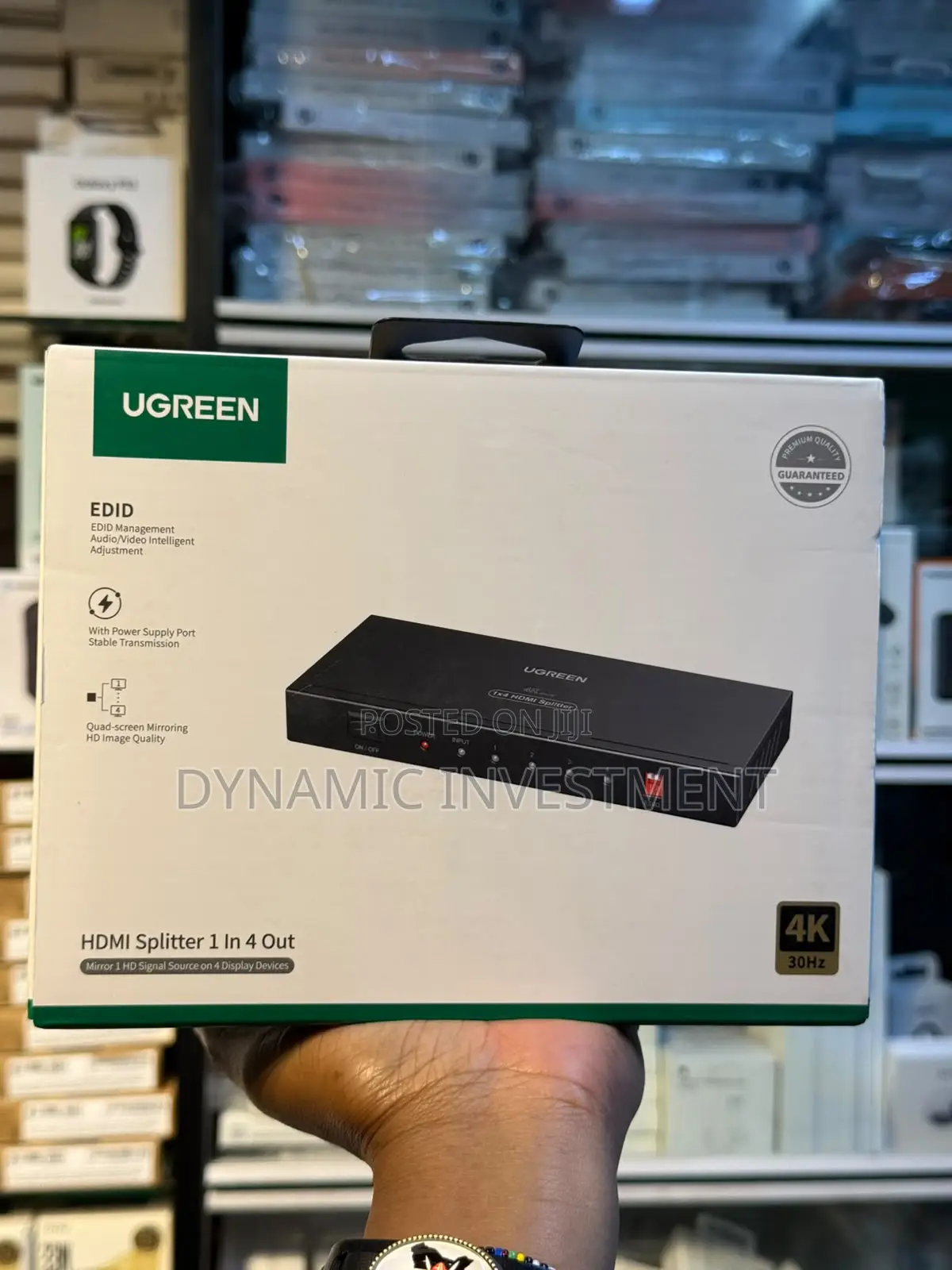 UGREEN 30hz 4 in 1 HDMI Splitter With UK Power Adapter – CM620 –
