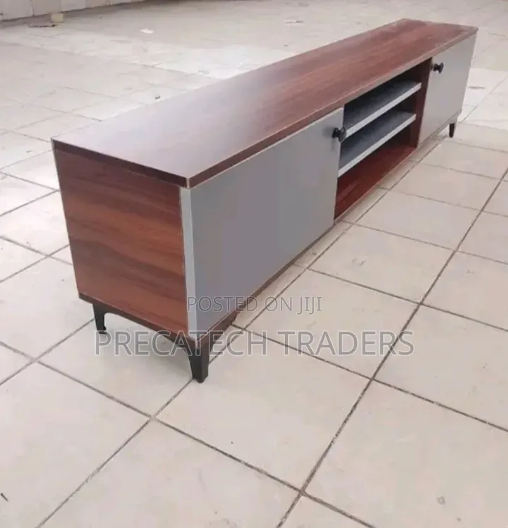 Premium 6FT Dark Walnut TV Console Stand