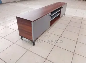 Premium 6FT Dark Walnut TV Console Stand