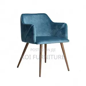 Home Chairs; Metal Legs Padded Accent Chair