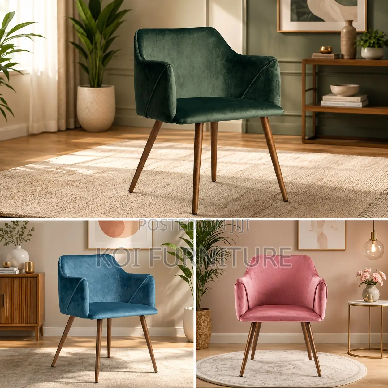 Home Chairs; Metal Legs Padded Accent Chair